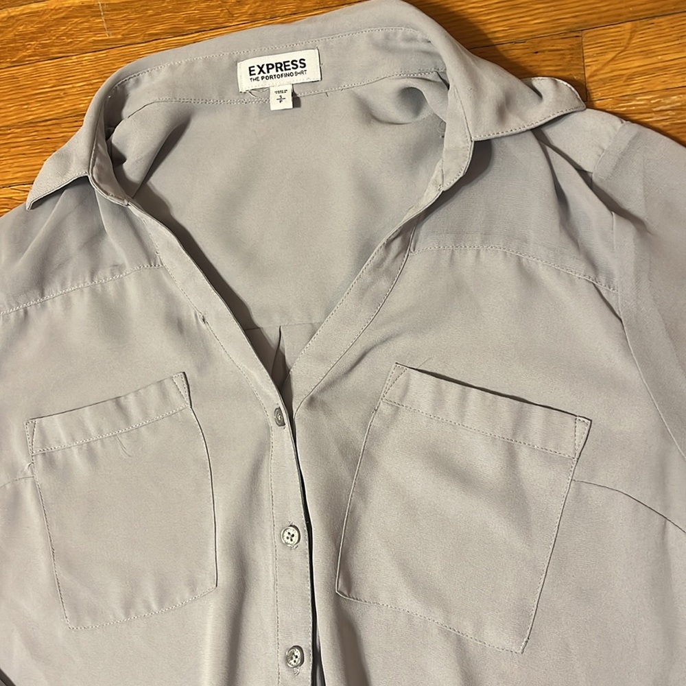 Light grey/blue button down - Picture 2 of 2
